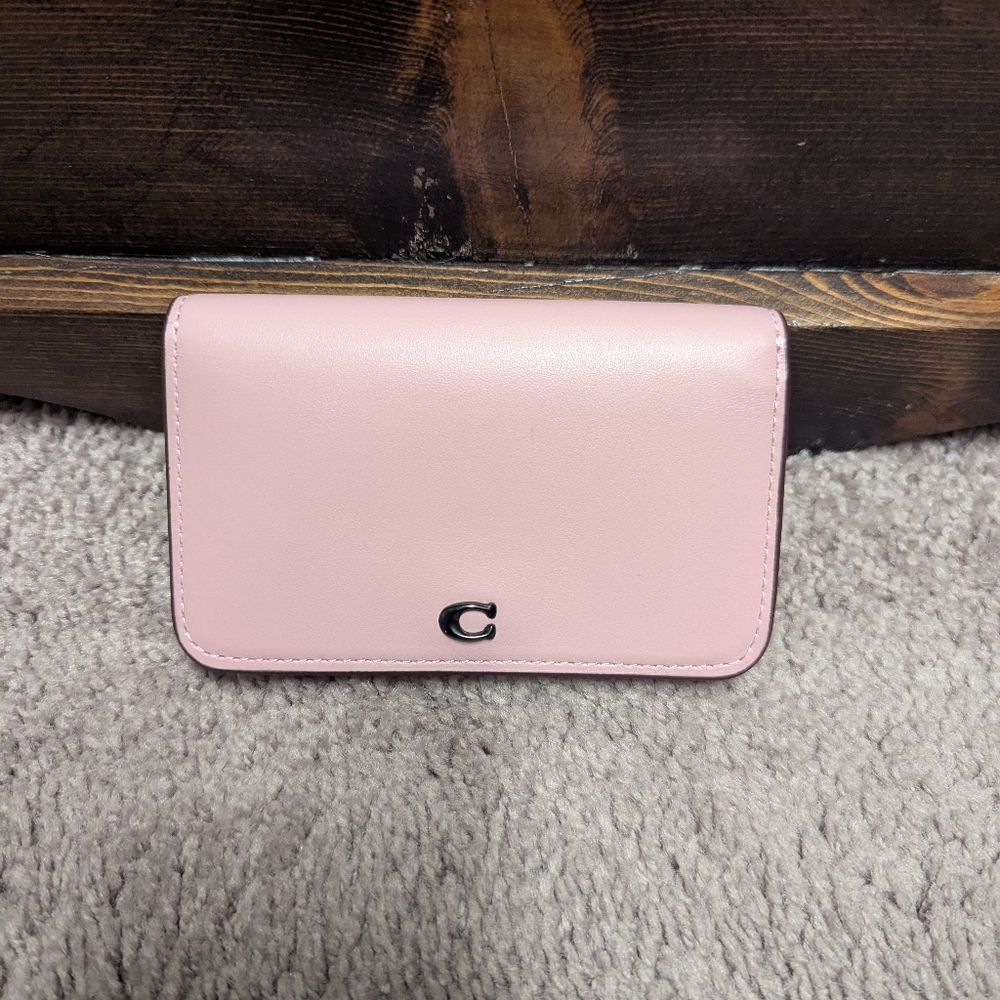 Coach Slim Card Case in Carnation